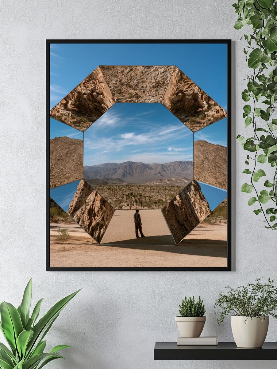 Desert Mirror Portal Photography Poster. — room view 4