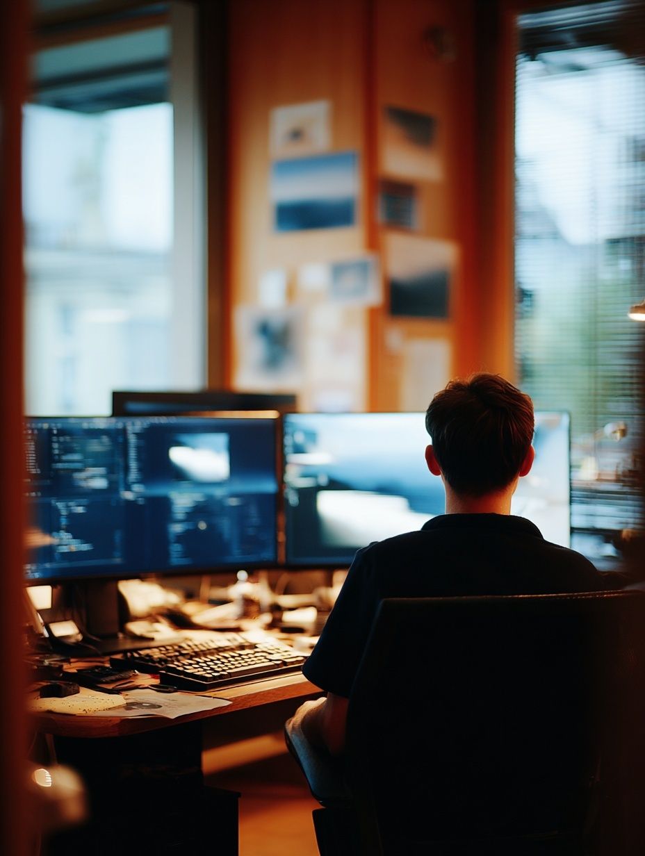Developer at Desk Photography Poster. poster — photography art