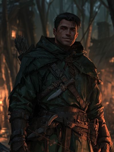 Dark Forest Archer Fantasy Print. poster