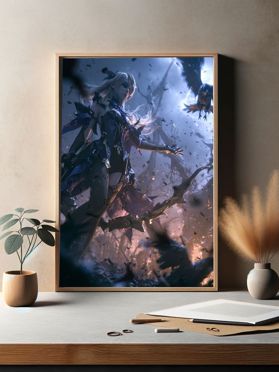 Dark Fantasy Archer Poster. — room view 2