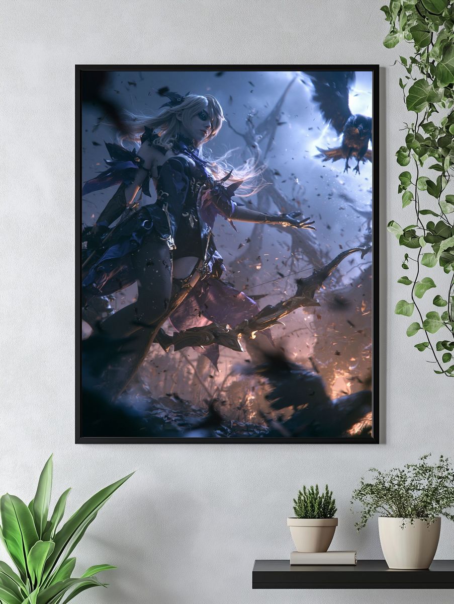 Dark Fantasy Archer Poster. — room view 4
