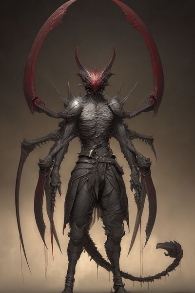 Demonic Sentinel Fantasy Print. poster print