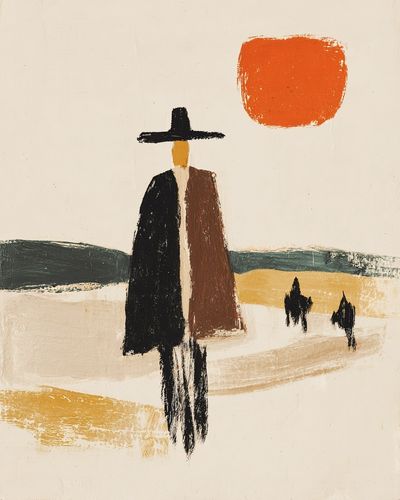 Desert Figure Abstract Poster. poster print