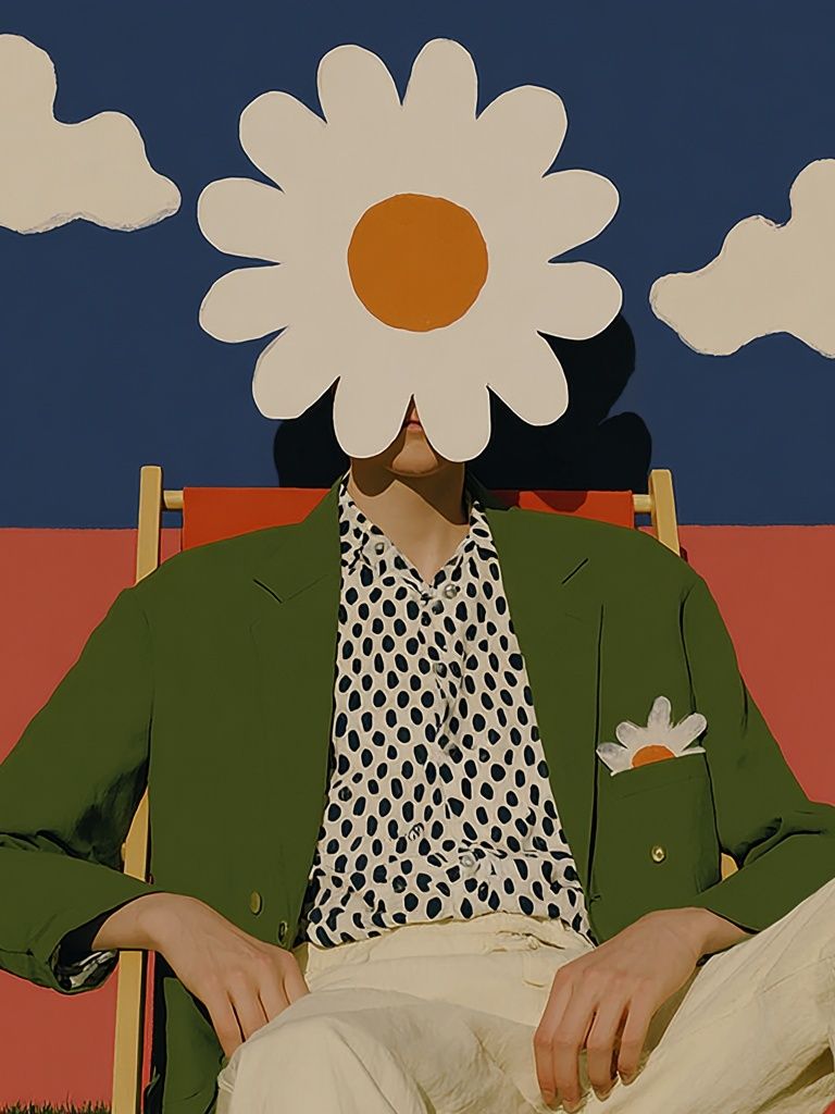Daisy Face — Contemporary Print. poster detail