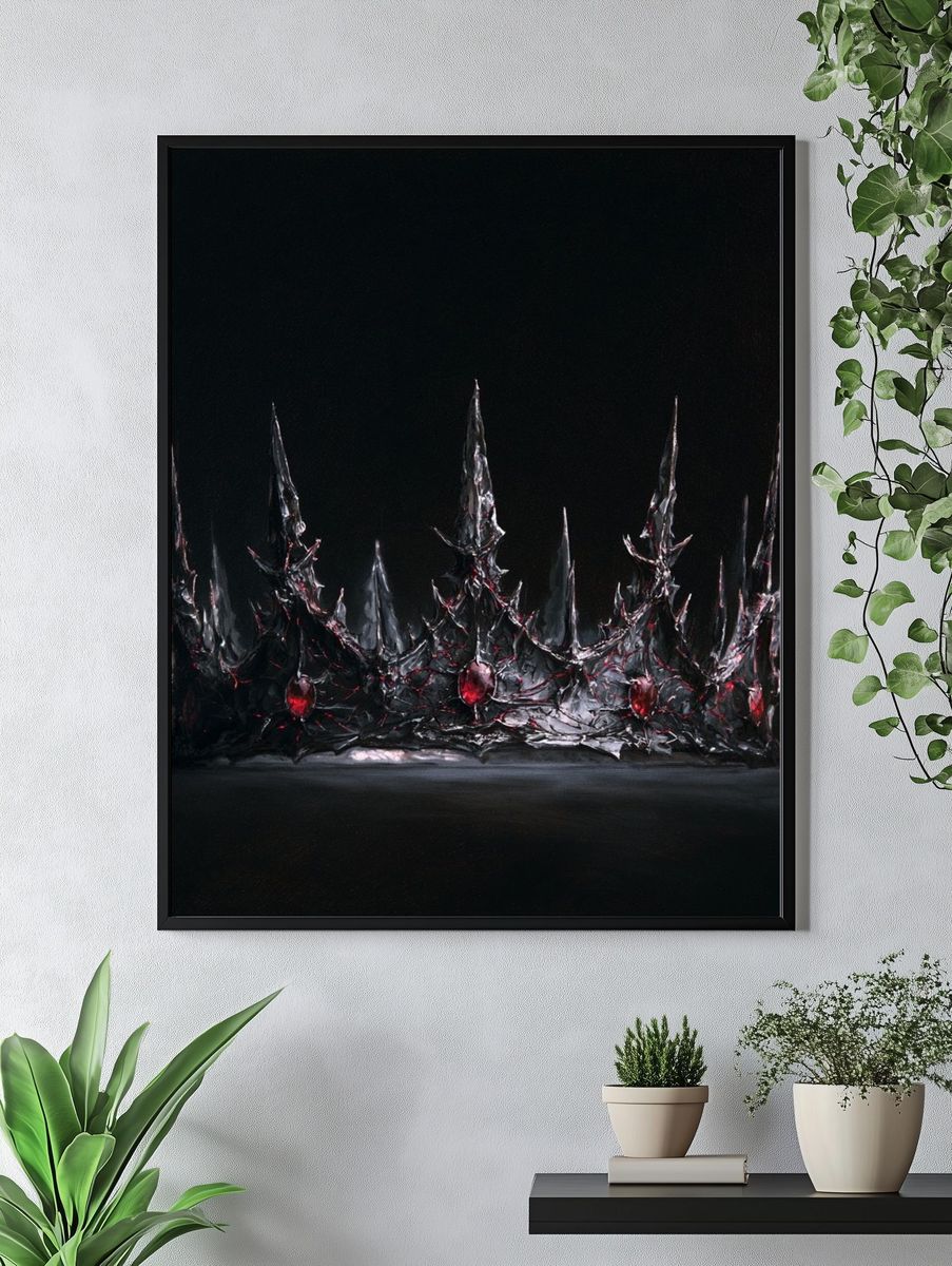 Crimson Crown — Dark Fantasy Print. — room view 4
