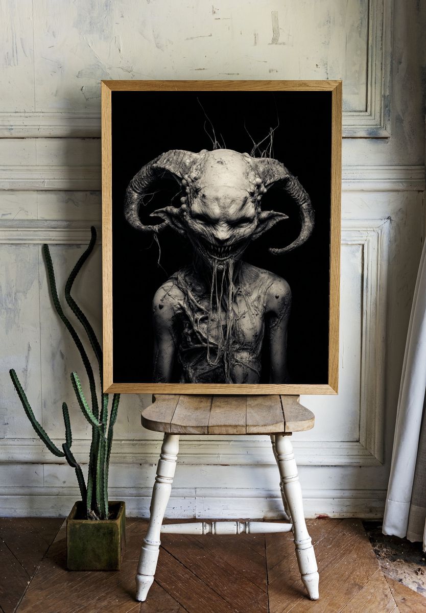 Demonic Creature — Dark Fantasy Print. — room view 1