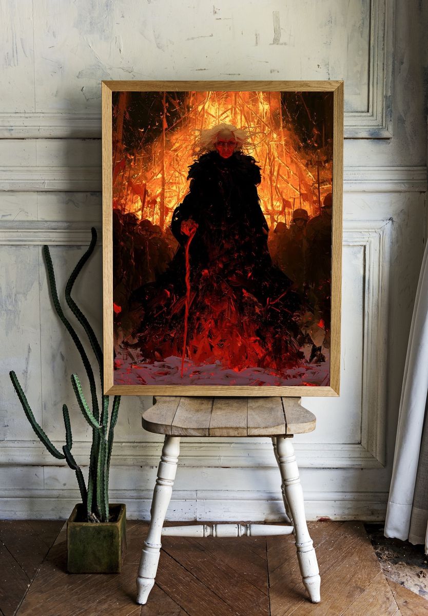 Dark Fantasy Inferno Print. — room view 1