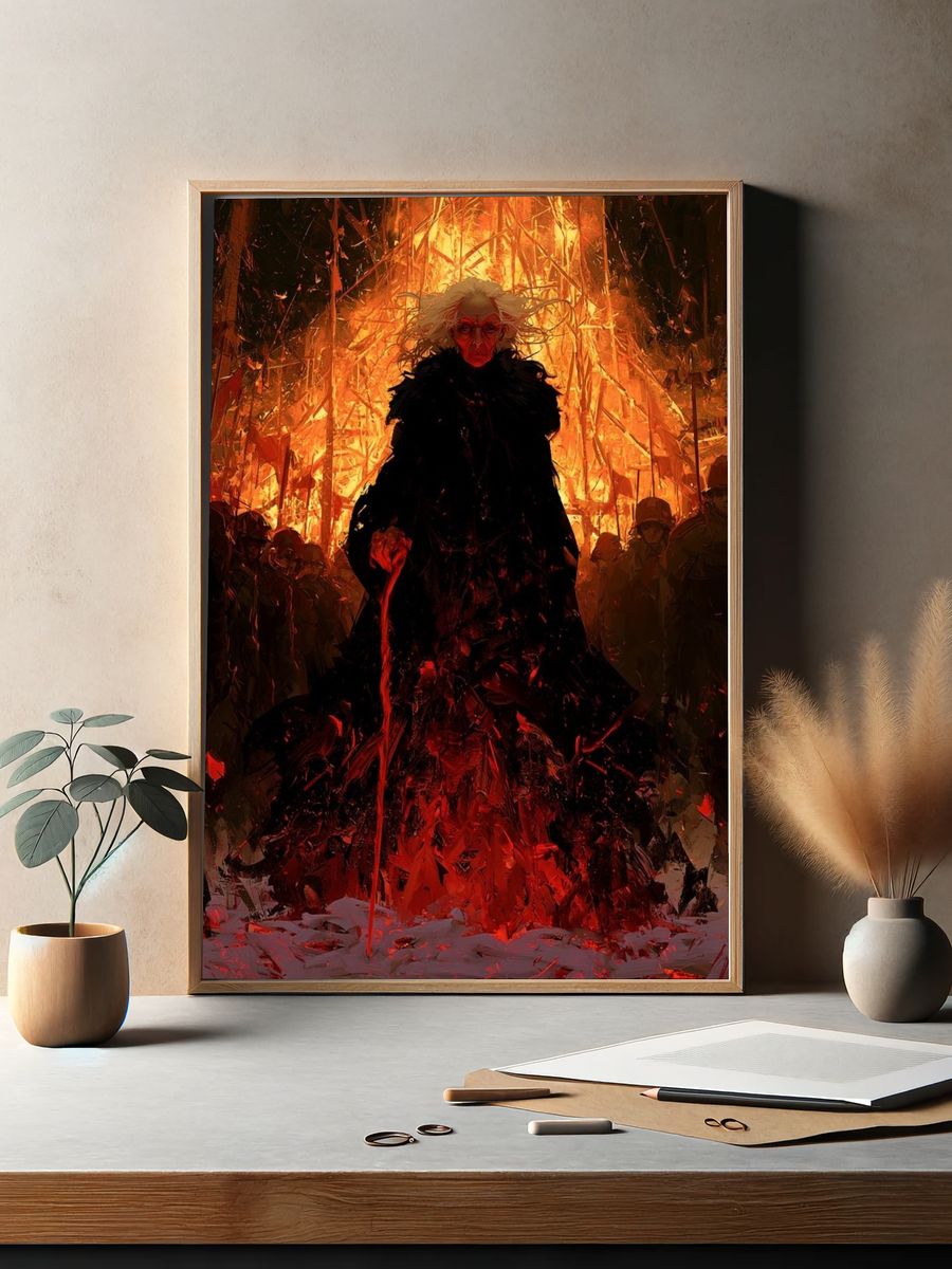 Dark Fantasy Inferno Print. — room view 2