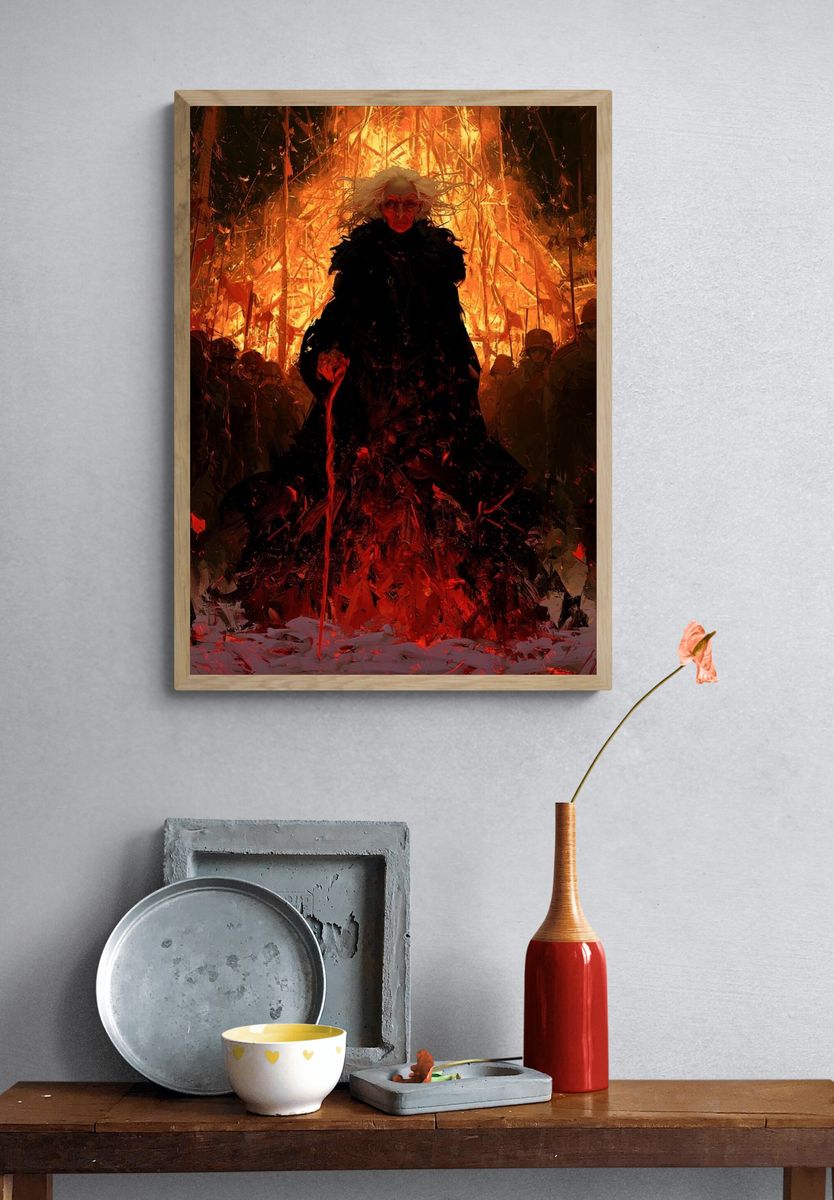 Dark Fantasy Inferno Print. — room view 3