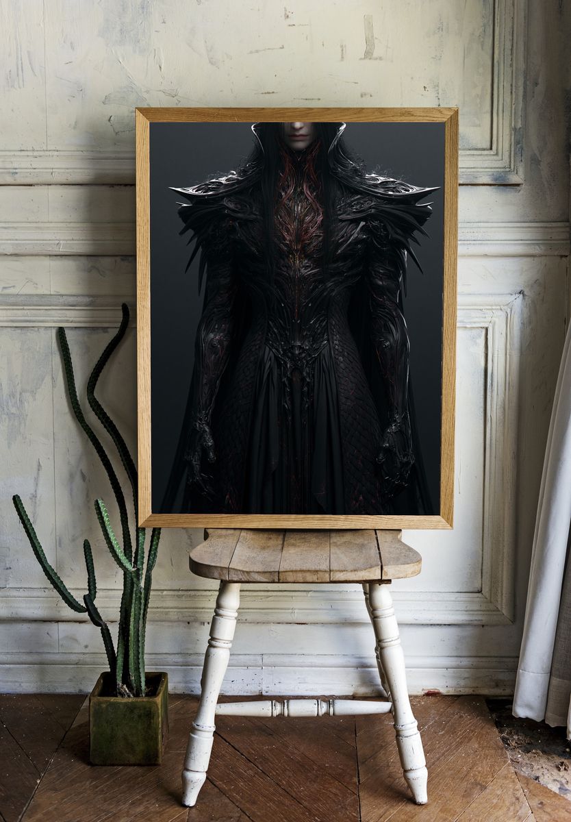 Dark Fantasy Figure Illustration Poster. room preview