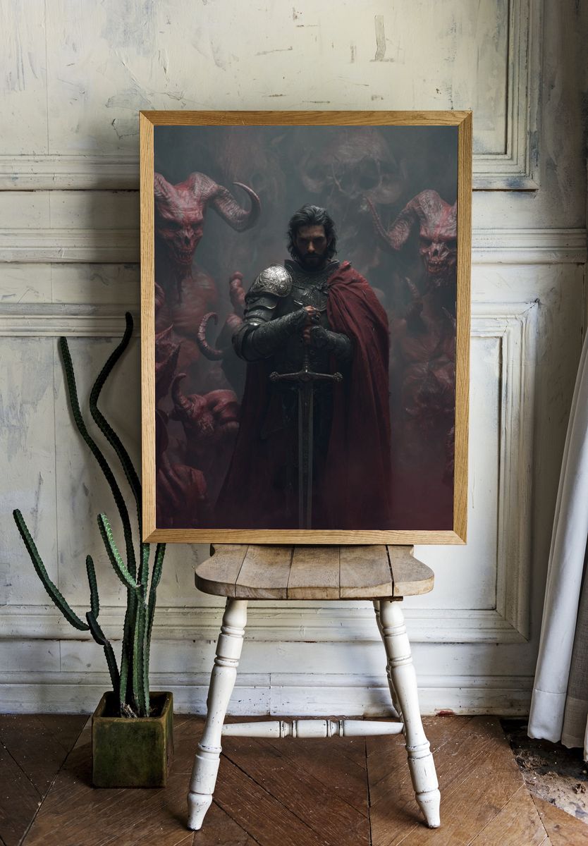 Dark Fantasy Knight Poster room preview