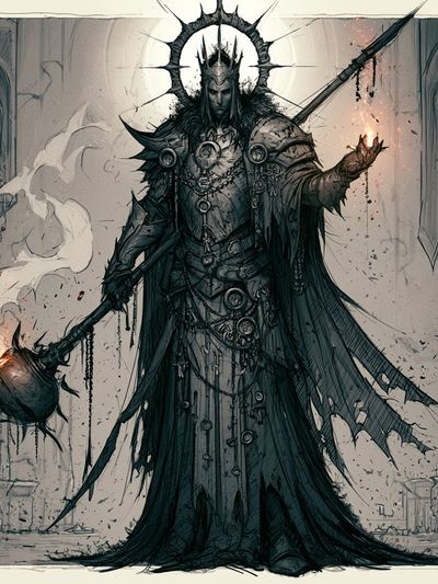 Dark Fantasy King Illustration Poster. poster