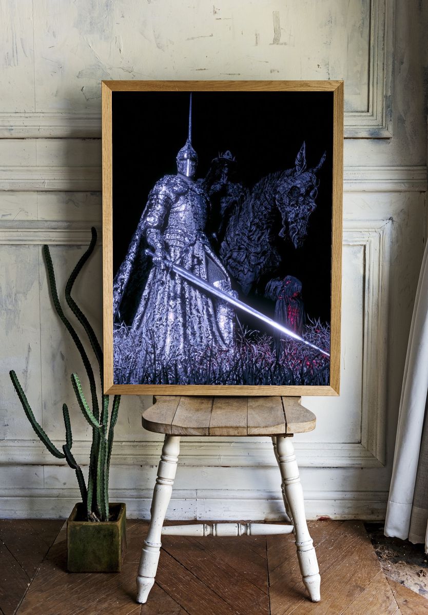 Dark Fantasy Knight Poster. — room view 1
