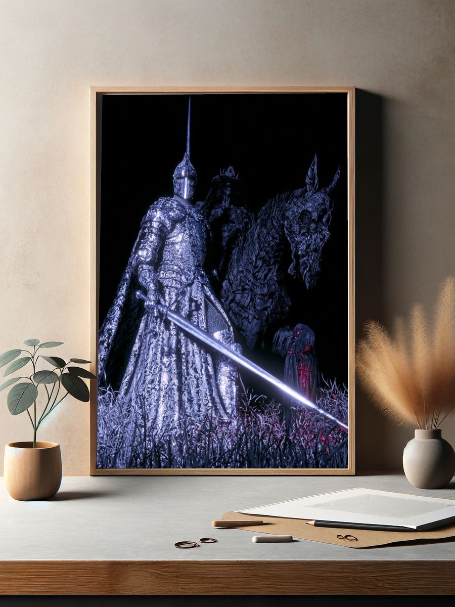 Dark Fantasy Knight Poster. — room view 2