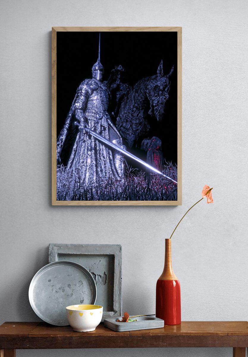 Dark Fantasy Knight Poster. — room view 3