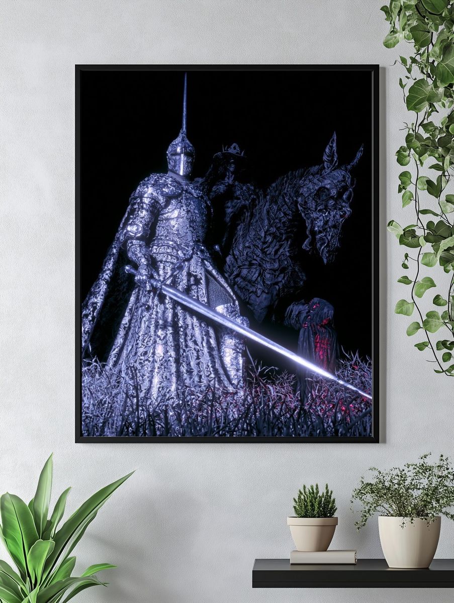 Dark Fantasy Knight Poster. — room view 4