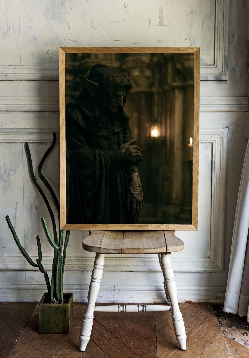 Dark Elf Fantasy Poster. room preview