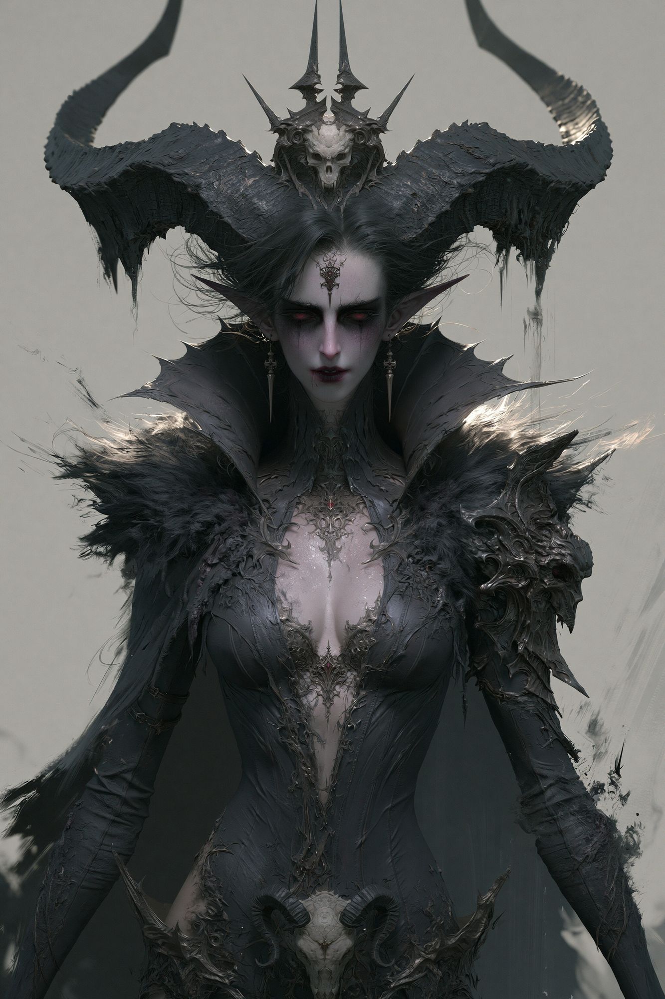 Dark Demon Queen Fantasy Print. poster — illustration art