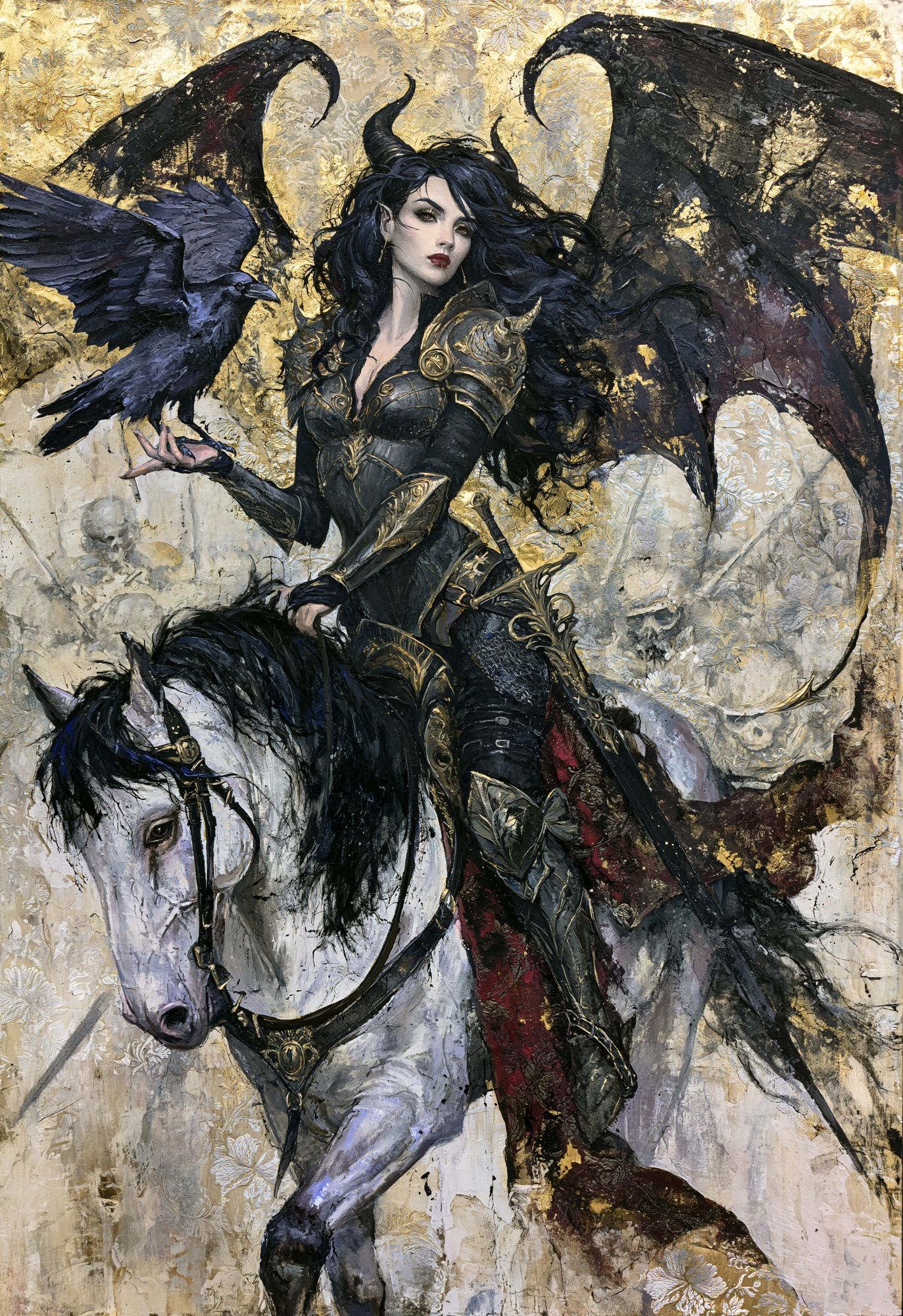 Dark Fantasy Rider Illustration Poster. poster detail