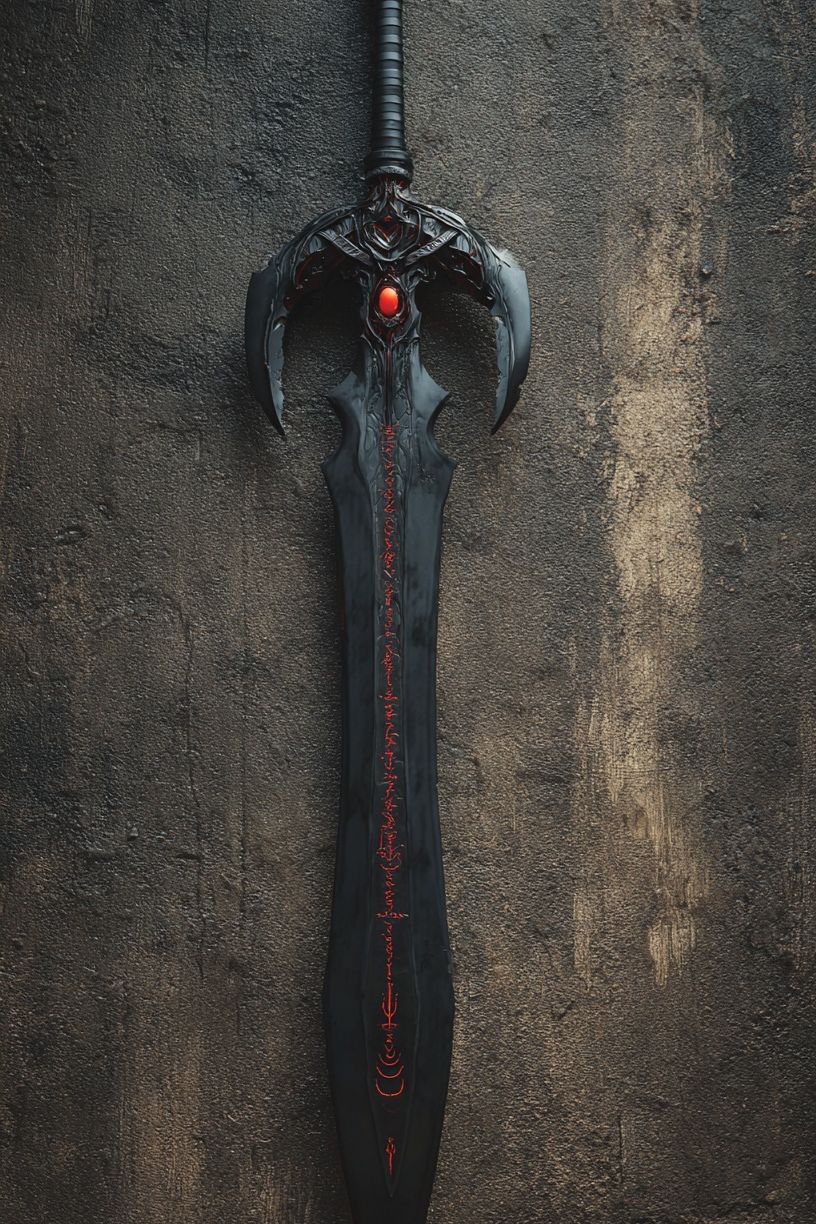 Dark Fantasy Sword Illustration Poster. poster detail
