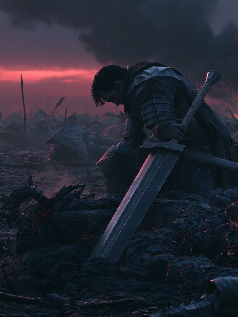 Dark Fantasy Warrior Poster. poster detail