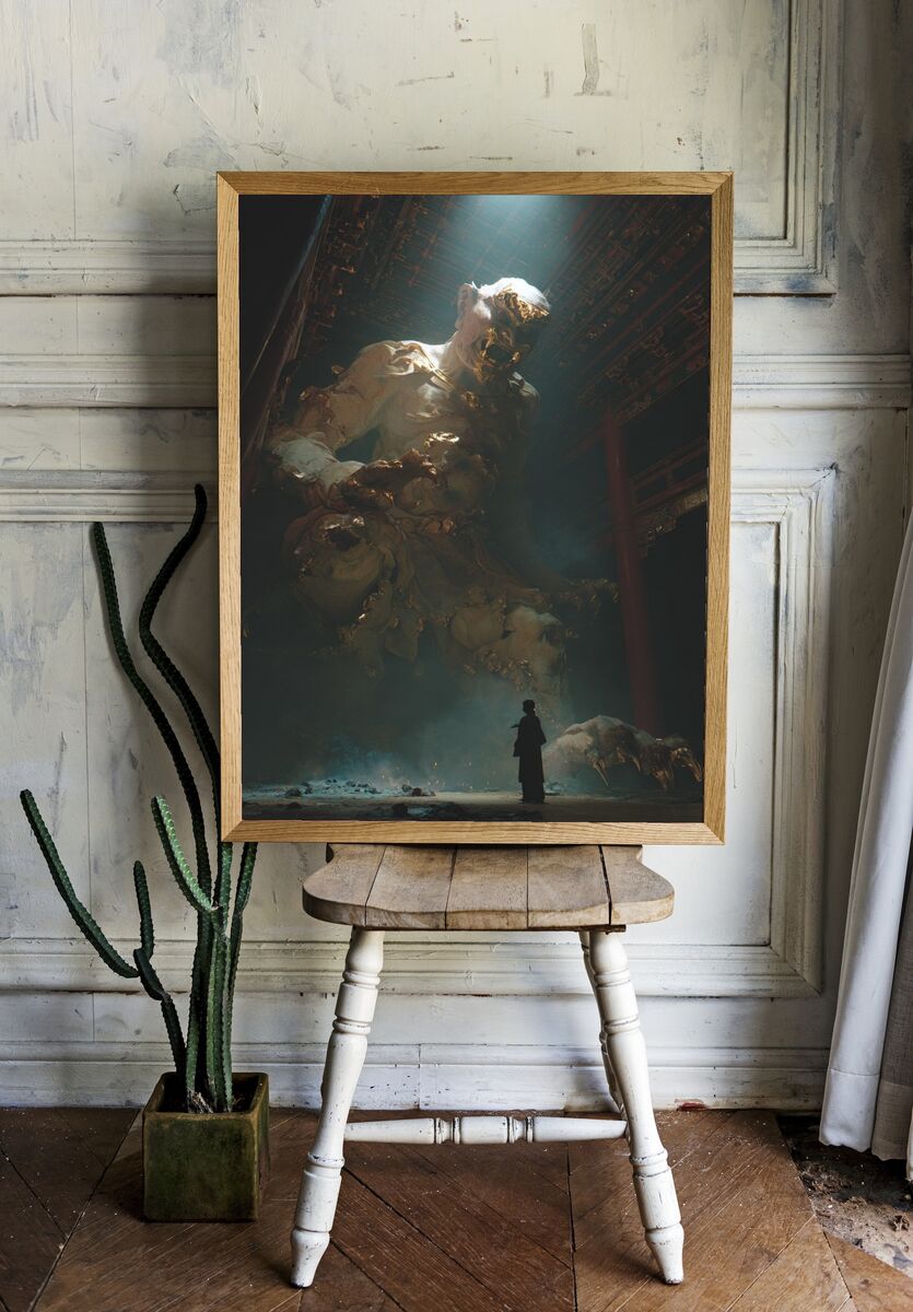 Giant Guardian — Digital Art Print room preview