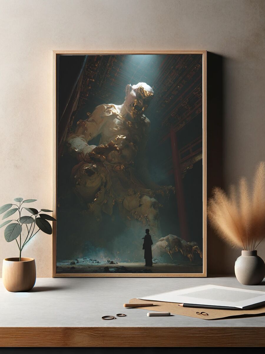 Giant Guardian — Digital Art Print. — room view 2