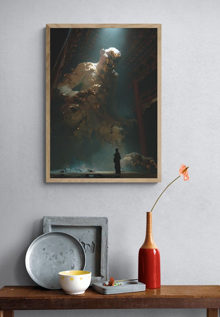 Giant Guardian — Digital Art Print. — room view 3