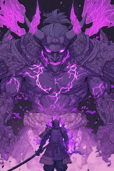 Samurai Warrior — Digital Art Print. poster print