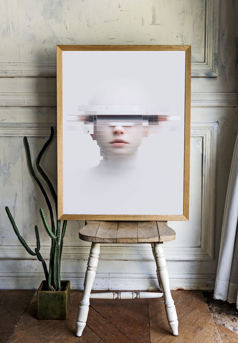 Abstract Human Form — Digital Art Print. — room view 1
