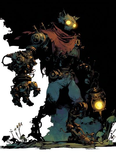 Mechanical Guardian — Digital Art Print. poster print