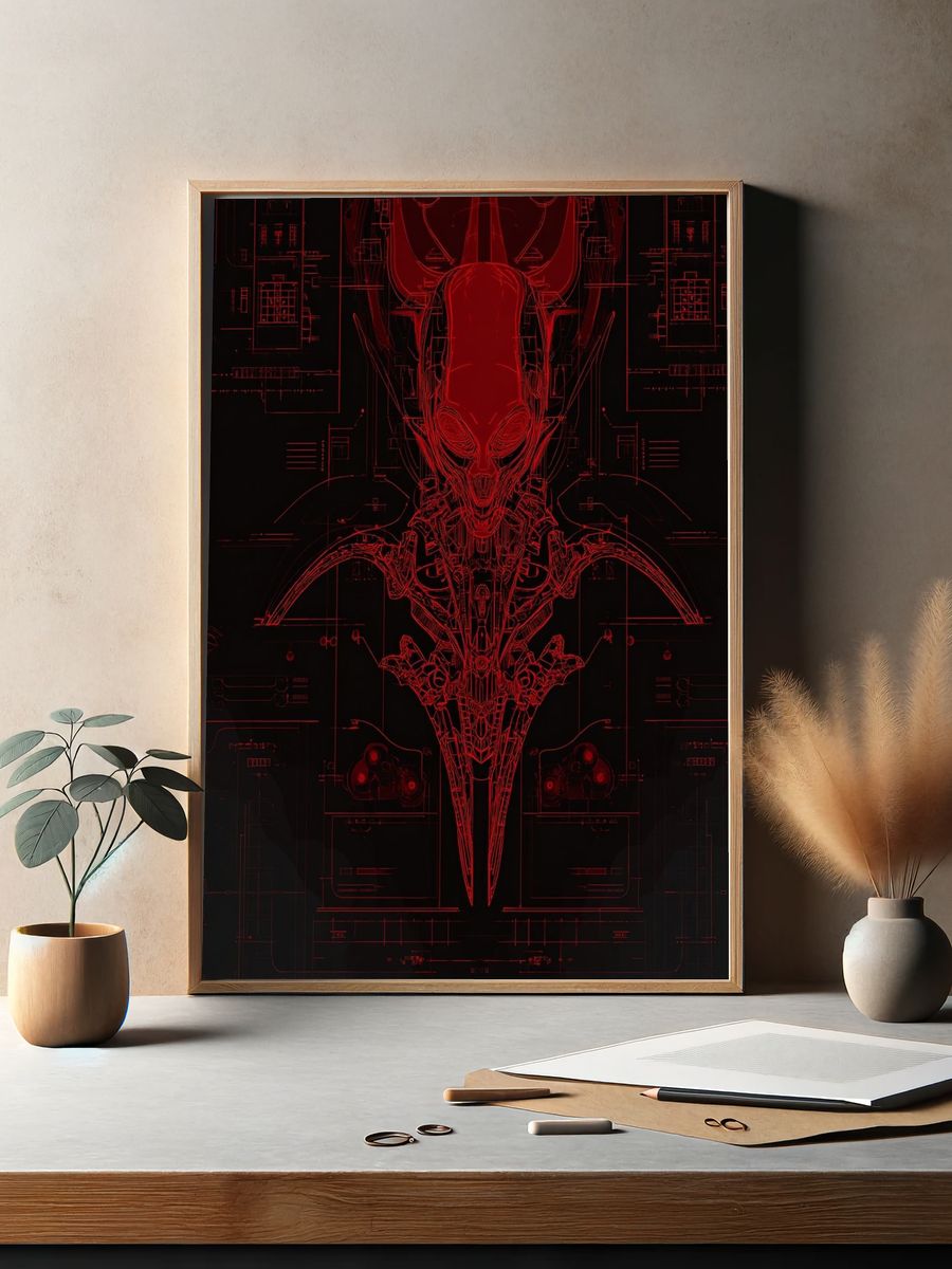 Alien Technology — Digital Art Print. — room view 2