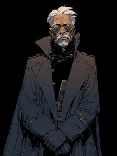 Mysterious Elder — Digital Art Print. poster print