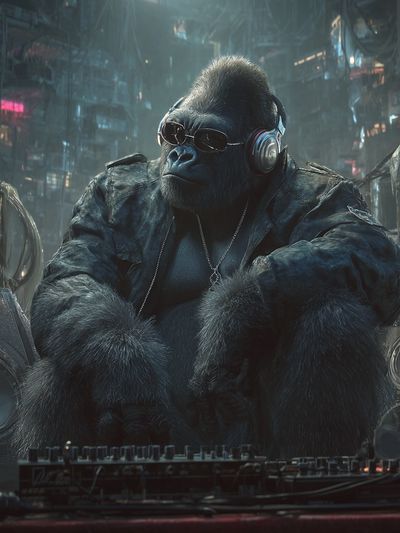 DJ Gorilla — Digital Art Print. poster print