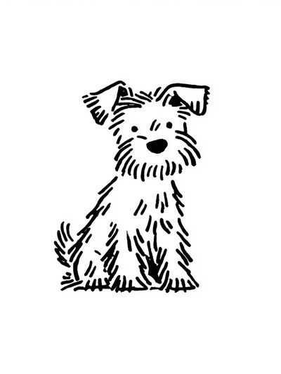 Cute Dog Illustration Poster. poster print