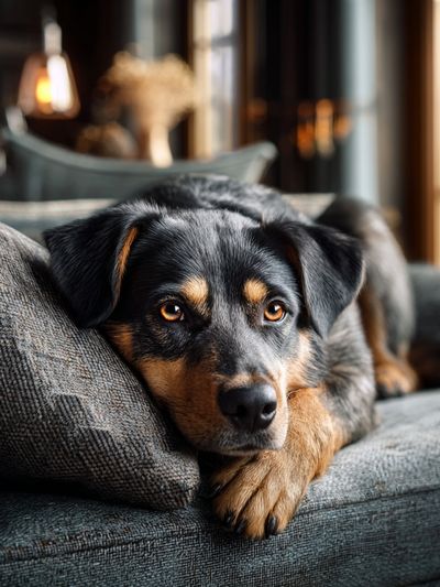Relaxed Dog Portrait Poster. poster