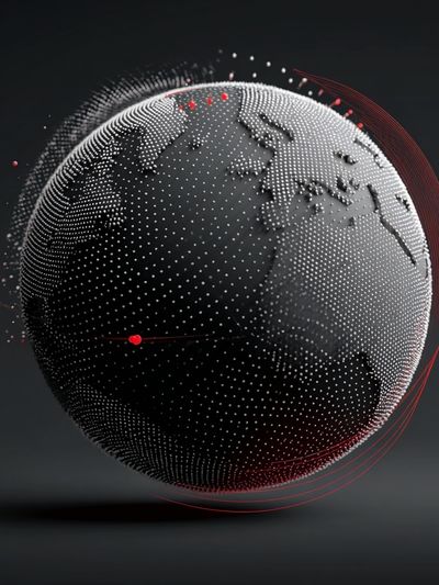 Digital Globe — Abstract Print. poster