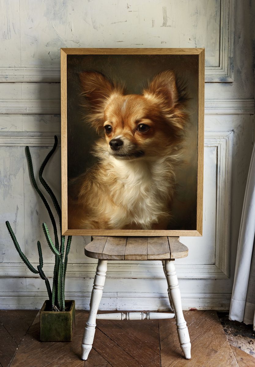 Charming Chihuahua Portrait Poster room preview