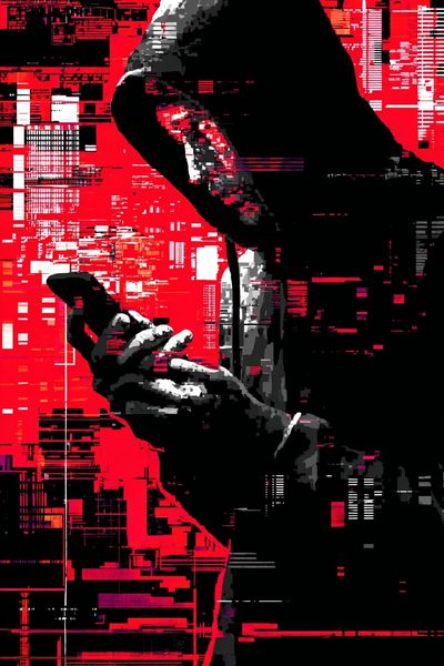 Digital Hacker — Illustration Print. poster