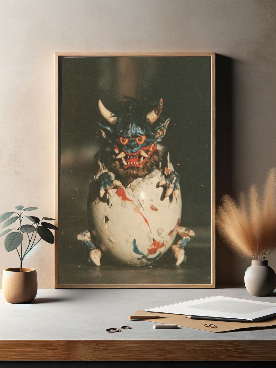 Demon Hatchling Photography Poster. — room view 2