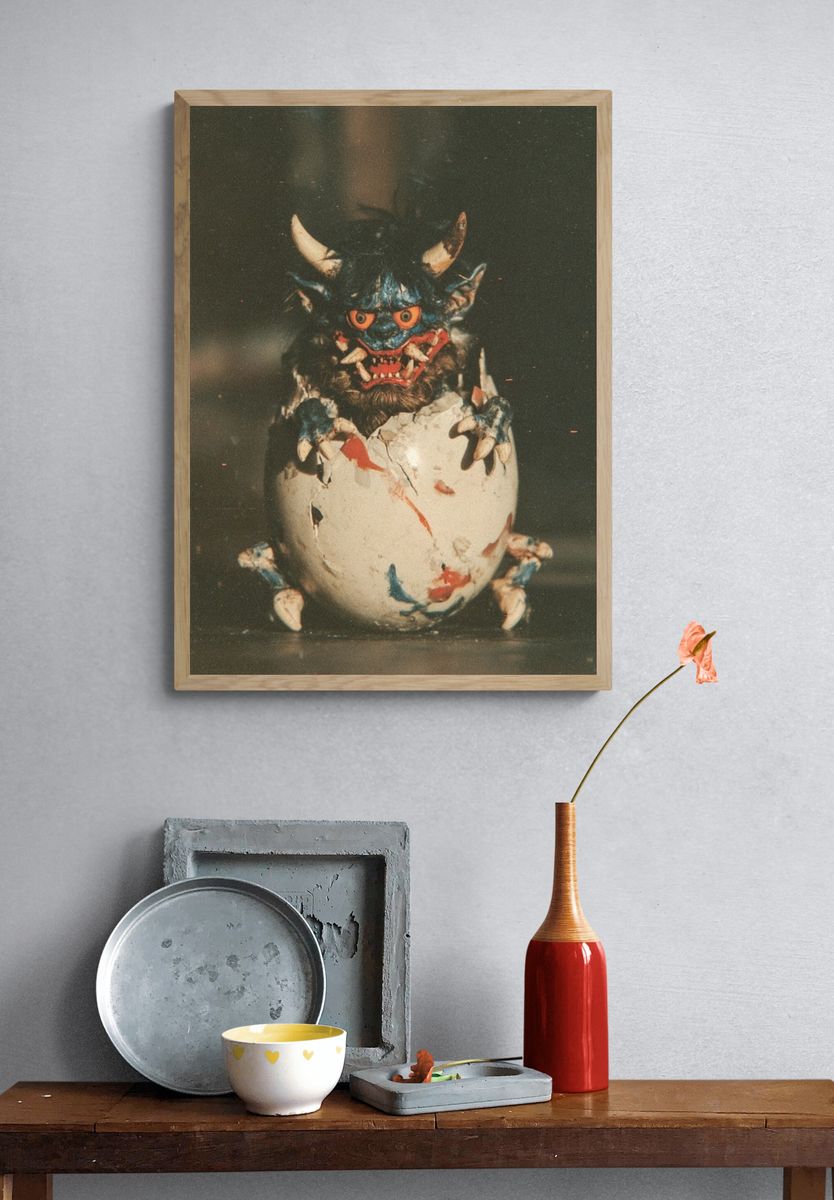 Demon Hatchling Photography Poster. — room view 3