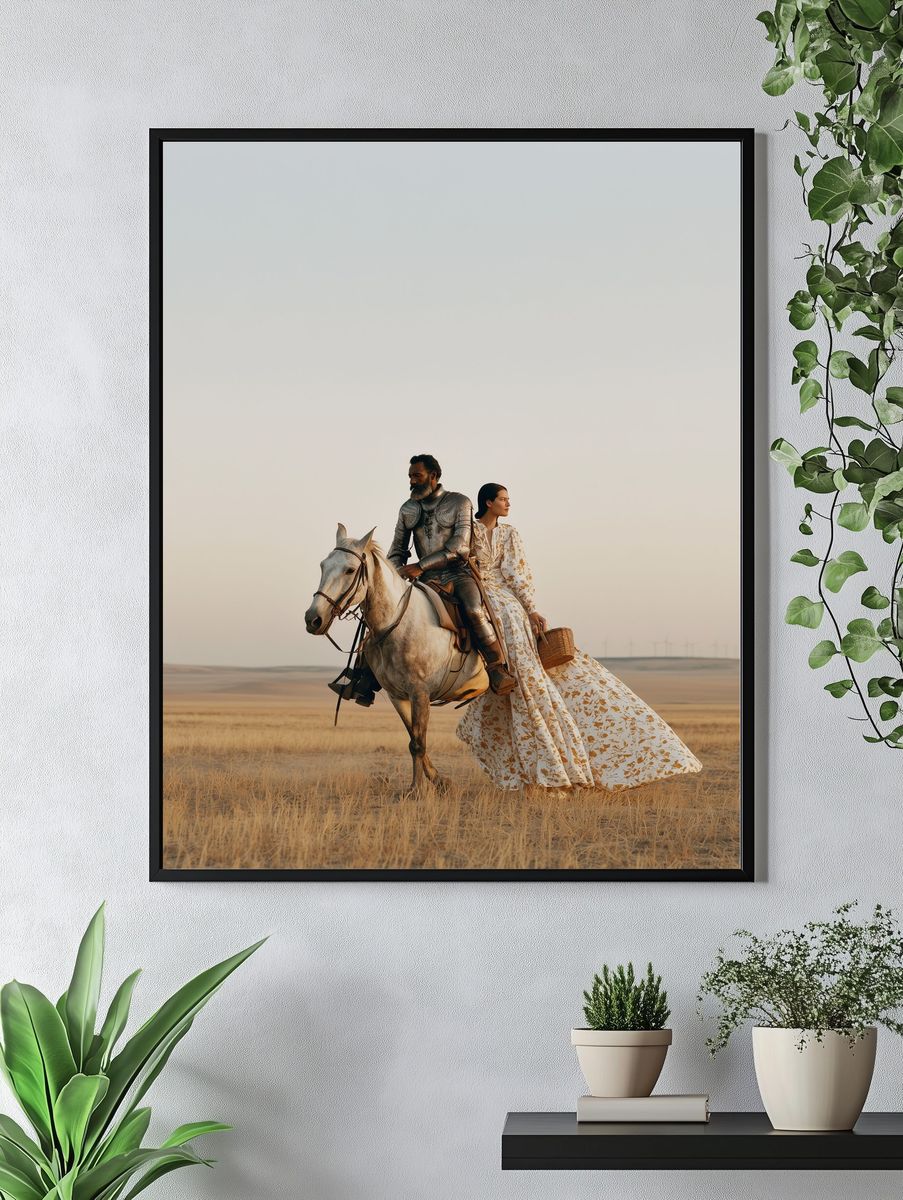 Desert Horse Riders Photography Poster. — room view 4