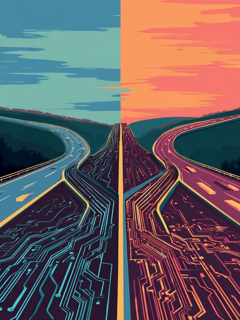 Digital Highway — Illustration Print. poster detail