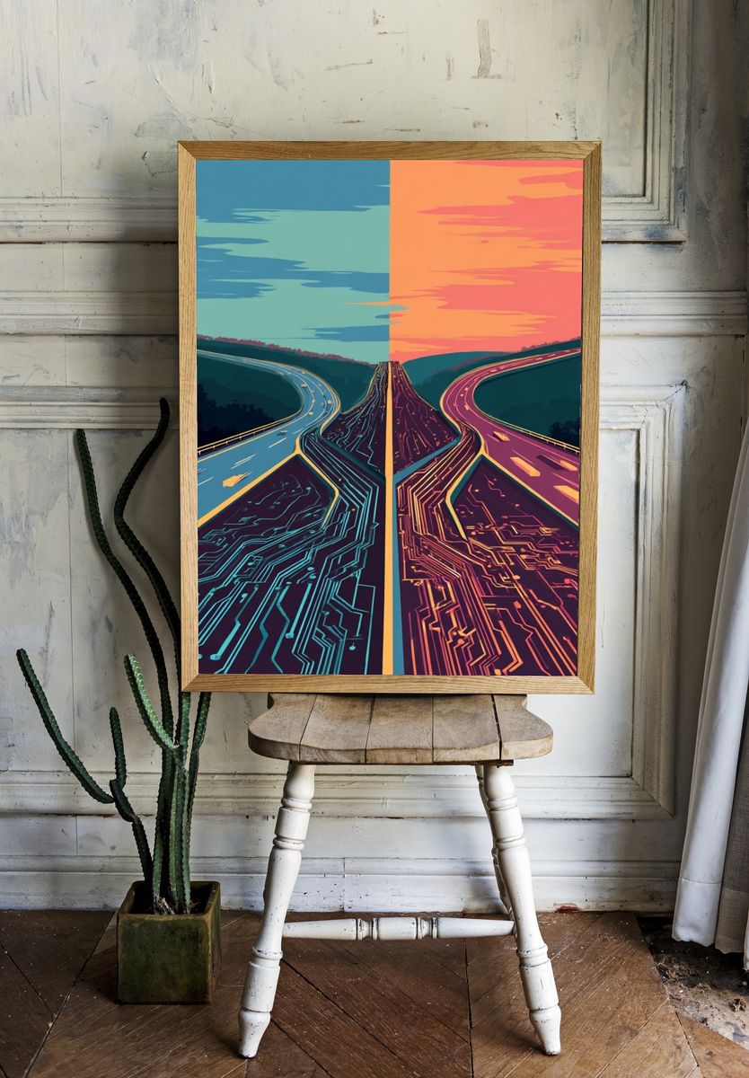 Digital Highway — Illustration Print room preview