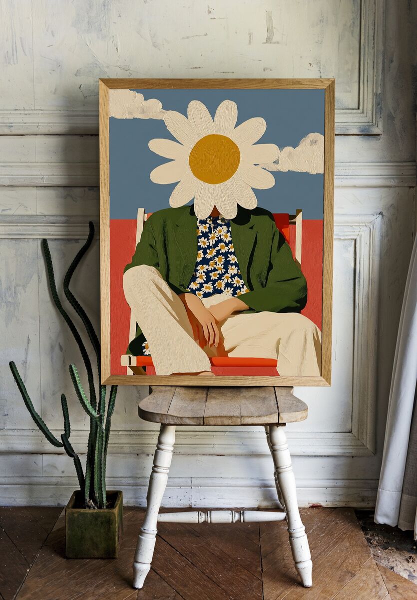 Daisy Head — Illustration Print room preview