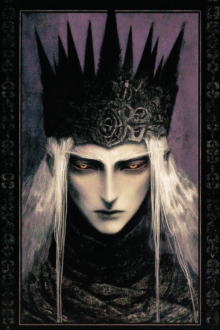Dark Crowned Figure — Illustration Print. poster detail