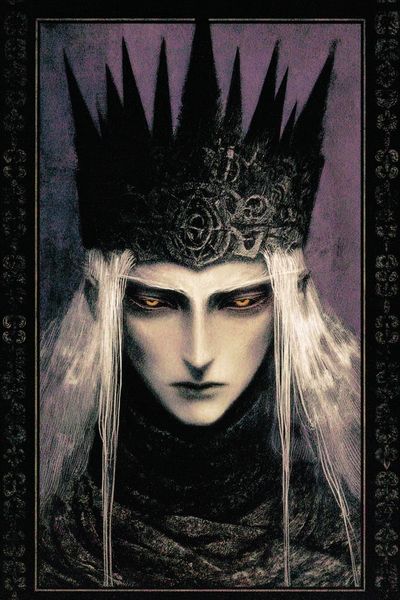 Dark Crowned Figure — Illustration Print. poster print