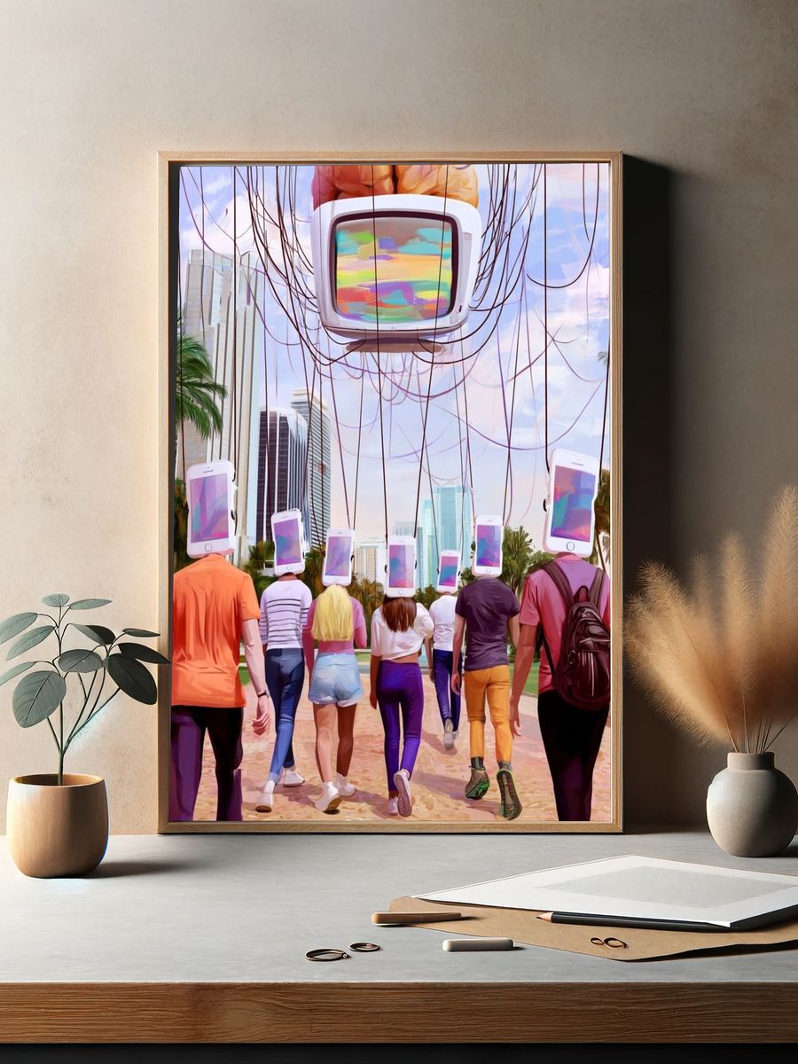 Digital Dreamwalk Illustration Poster. — room view 2