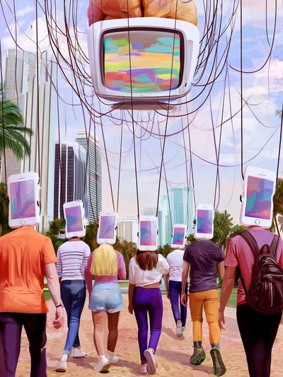 Digital Dreamwalk Illustration Poster.