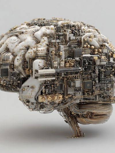Circuit Brain Digital Art Print. poster print